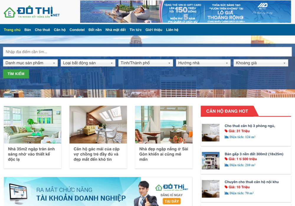 Bộ source code website đăng tin bất động sản