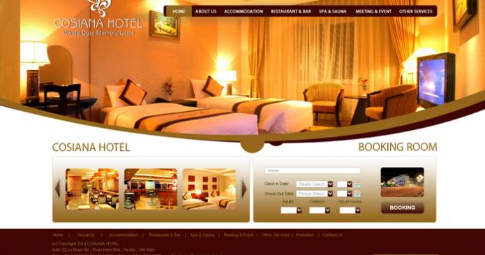 Thiết kế website nhà hàng - khách sạn - resort - khu nghỉ dưỡng – villa – homestay