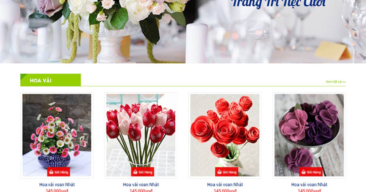 Thiết kế website bán hoa tại Hồ Chí minh  và cả nước.