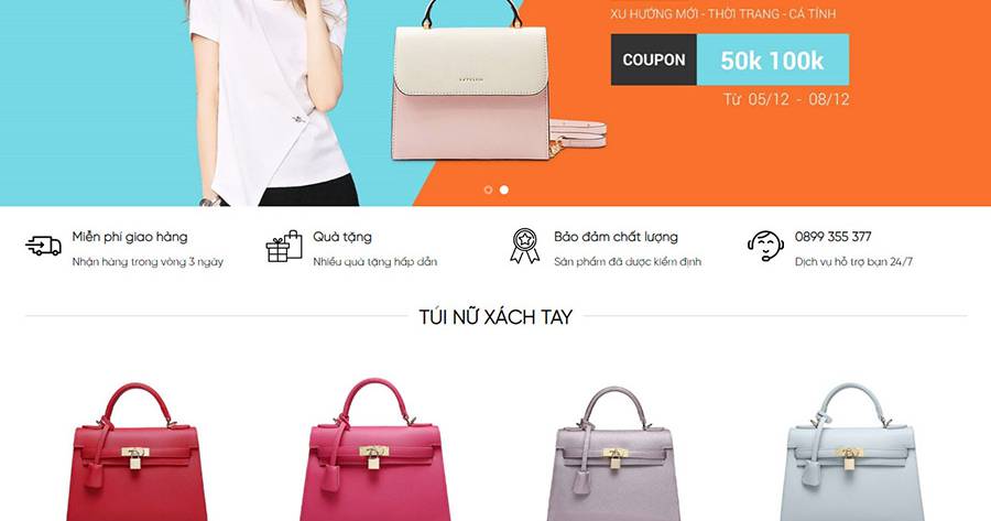 Thiết kế web bán balo túi xách ở đâu?