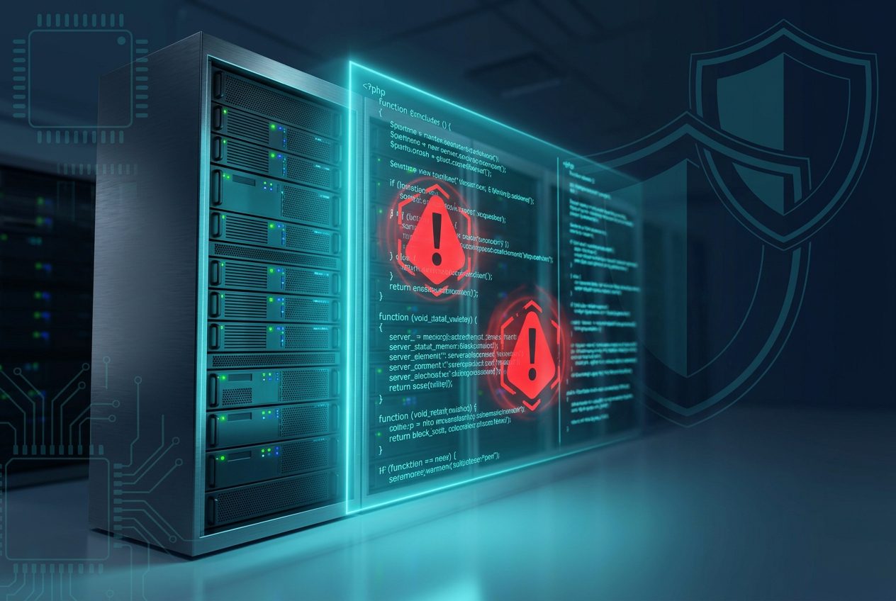 Minh họa cảnh báo bảo mật PHP2Shell trên máy chủ web